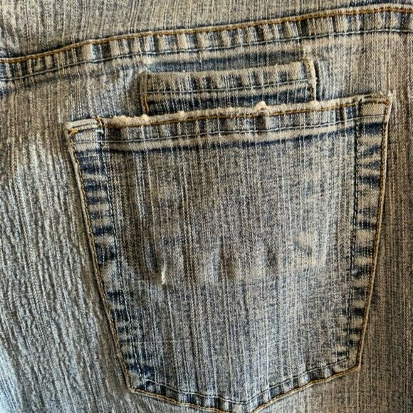 Vintage Bongo Women's Denim Flare Leg Jeans Medium Size 11 Boho Joe Y2K - Picture 11 of 16